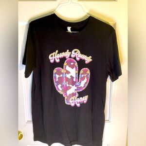 NWOT - Bella Canvas black short sleeve Howdy Rowdy Honey tee shirt